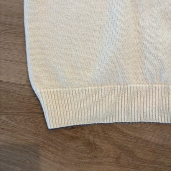 Lili Sidonio Anthropologie sleeveless sweater mock neck cream small - Picture 2 of 8